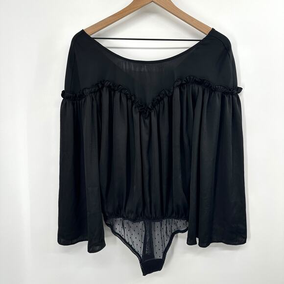 NWT Free People Intimately She's a Natural Bodysuit in Black Size Small - Picture 3 of 15